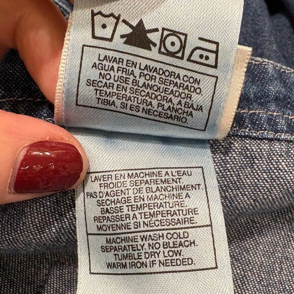 Disney Store Size XXL Denim Overall Dress Mickey Minnie Mouse Embroidered Retro - Picture 6 of 16